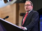 Assistant Treasurer Daniel Mulino addresses the National Press Club in Canberra, Wednesday, August 19, 2026. (AAP Image/Lukas Coch) NO ARCHIVING LUKAS COCH