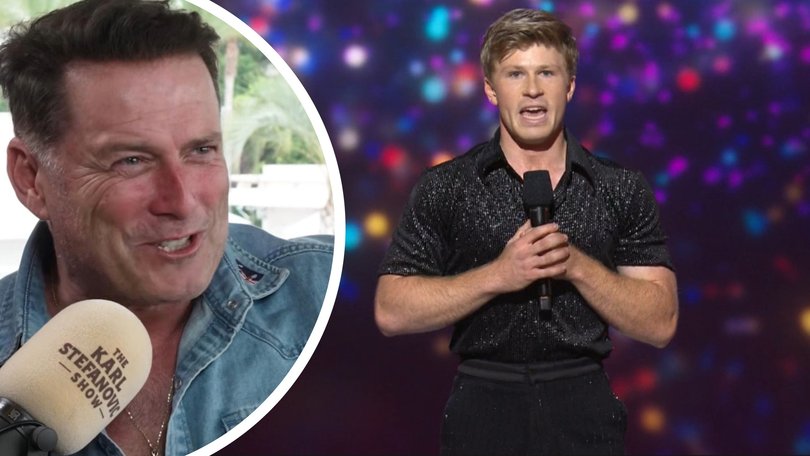 Karl Stefanovic responds to Robert Irwin's jibes as Logies host.