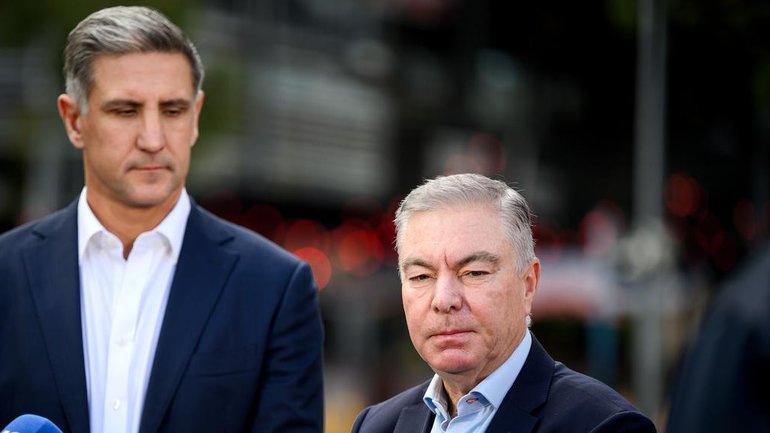 Swans officials have again fronted the media to answer questions about an alleged sexual assault. (Bianca De Marchi/AAP PHOTOS)