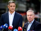 Swans officials have again fronted the media to answer questions about an alleged sexual assault. (Bianca De Marchi/AAP PHOTOS)