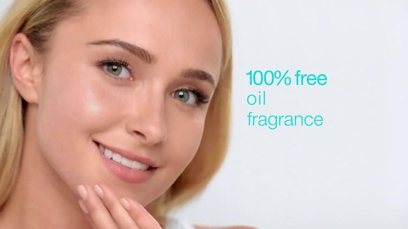 Hayden Panettiere in a Neutrogena TV commercial.
