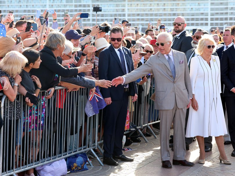 King Charles III and Queen Camilla at the Sydney Opera House.