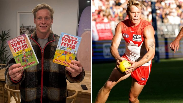 Heeney’s Little Isaac Footy Fever series was released on August 4, and had been promoted by the publisher, with posts about the books appearing on its social media channels.