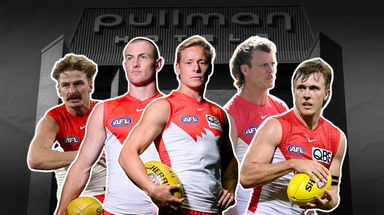 The Swans have suspended Riley Bice, Chad Warner, Isaac Heeney, Nick Blakey and James Jordon.