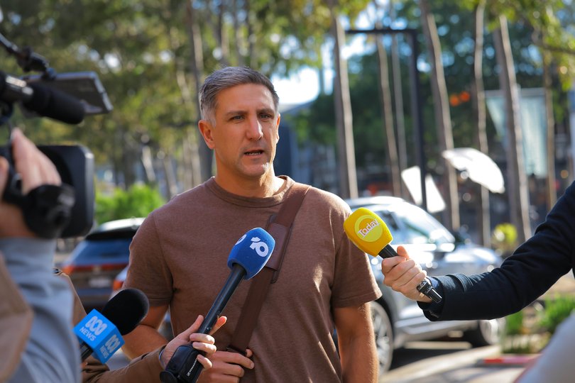 Matthew Pavlich arriving at Swans HQ on Thursday.