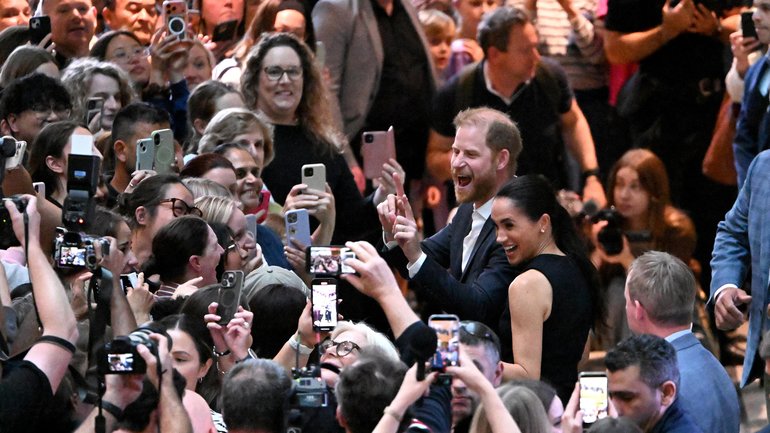 Prince Harry and Meghan in Australia earlier this year.