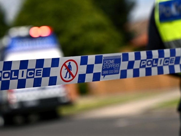 Police are conducting a search after a man was allegedly shot at a property northwest of Melbourne. 