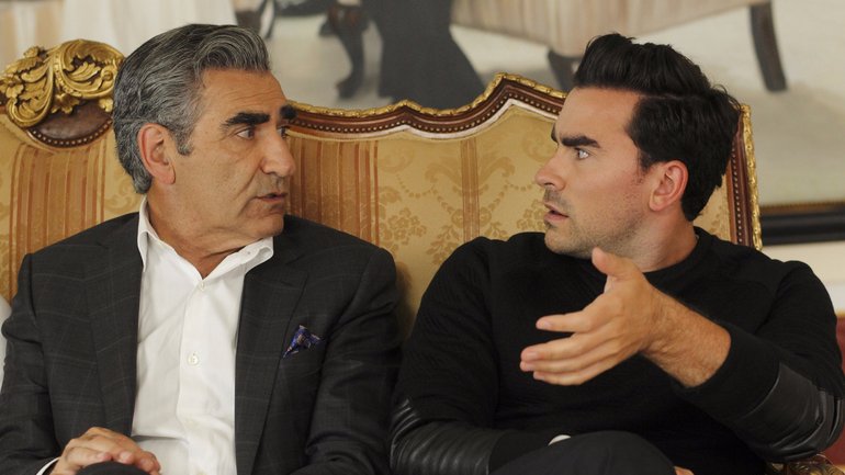 Eugene and Dan Levy in Schitt's Creek.