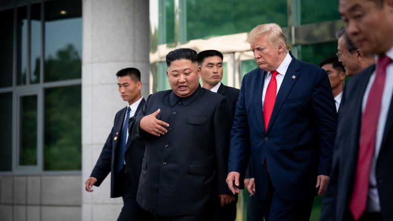 President Trump and the North Korean leader Kim Jong-un in South Korea, June 30, 2019. 