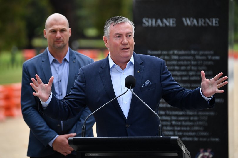 Eddie McGuire speaks to the media.