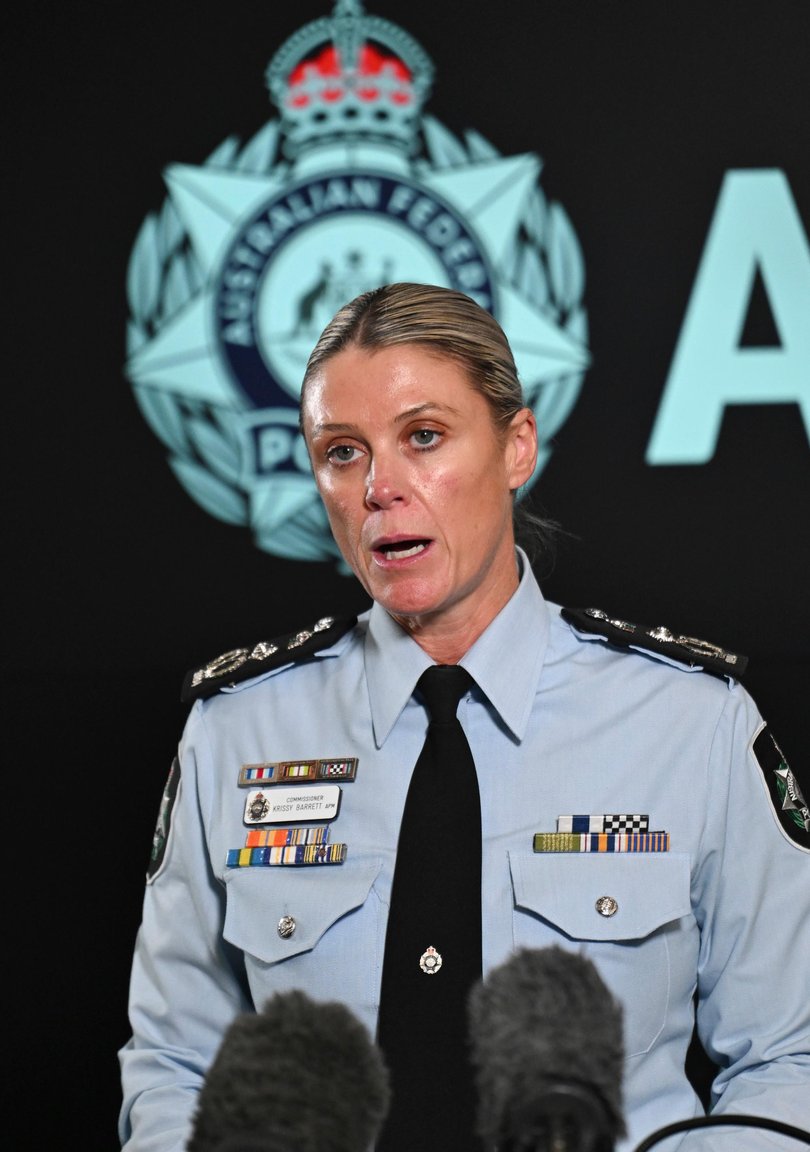 Australian Federal Police Commissioner Krissy Barrett.  