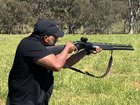 One of the perpetrators of the Bondi massacre, Sajid Akram, shown undertaking firearms training. 