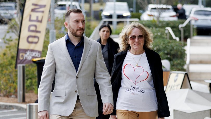 Ms Finlay-Jones’ brother Blake and mother Jacky. Picture: NewsWire / Nikki Short