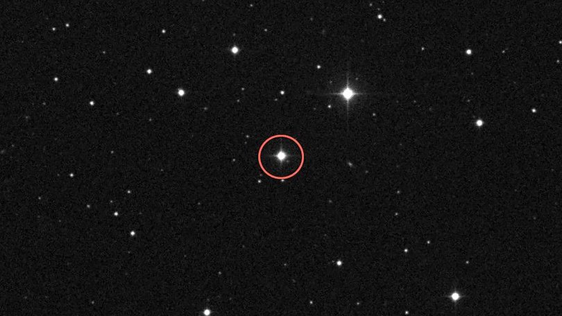 In about 40,000 years, Voyager 1 will pass about 1.7 light-years from Gliese 445, the star circled in red.