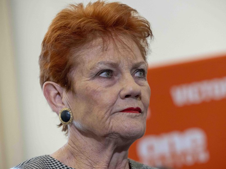 Pauline Hanson Press Conference in Melbourne this morning announcing Victorian Candidate Warren Pickering. Picture by Wayne Taylor 3rd August 2026