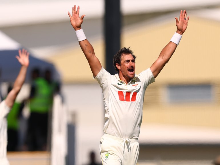 Mitchell Starc is on fire against Bangladesh in Mackay.