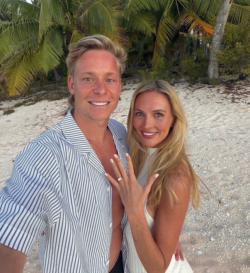 The couple got engaged in October last year during a holiday in French Polynesia.