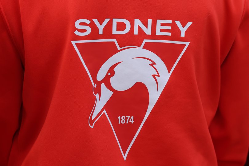 SYDNEY, AUSTRALIA - AUGUST 21: A general view of a staff uniform during a Sydney Swans AFLW press conference at Sydney Swans HQ on August 21, 2026 in Sydney, Australia. (Photo by Darrian Traynor/Getty Images)
