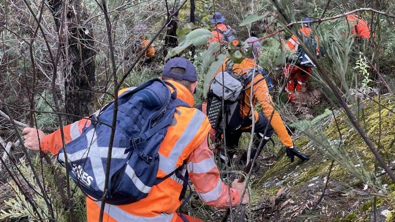The search for missing 18-year-old hiker Lily Hooper who went missing in the remote Southern Highland wilderness. Picture: NSW SES