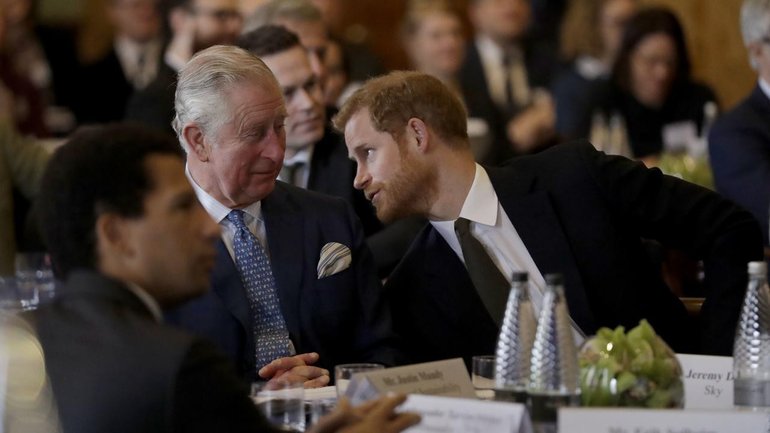 Charles and Harry have been working hard to heal their relationship, a former royal butler says. (AP PHOTO)