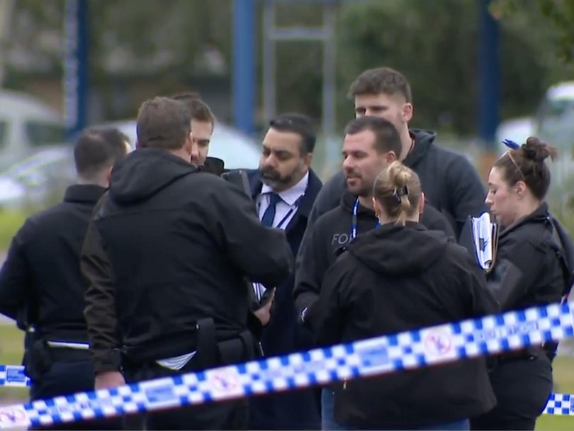 A man is in custody after a woman was found dead with serious injuries inside the home of a young family in Melbourne. picture: 9 News