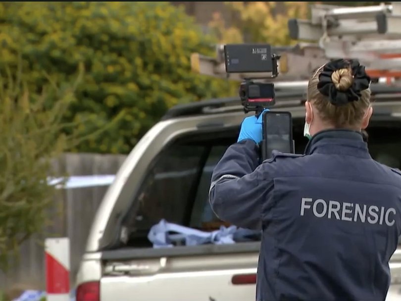 A man is in custody after a woman was found dead with serious injuries inside the home of a young family in Melbourne. picture: 9 News