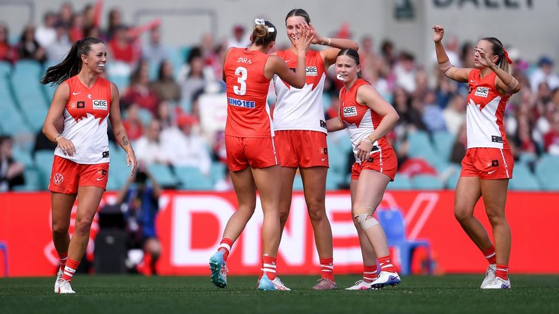 Sydney's AFLW team were able to celebrate a win before a record crowd after a tough week.
