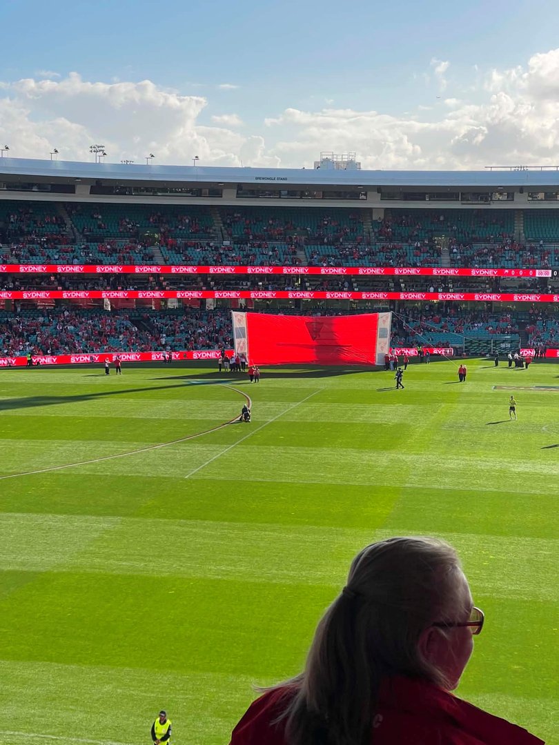 A blank run out sign was brought out ahead of the men's clash against the Kangaroos.