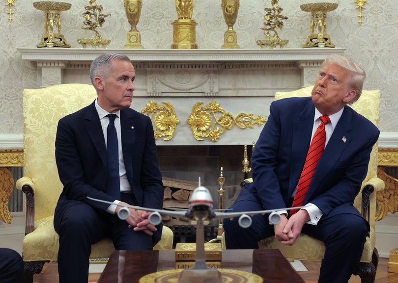 Mark Carney and Donald Trump.