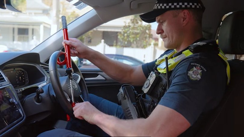 A steering-wheel lock is a simple deterrent.