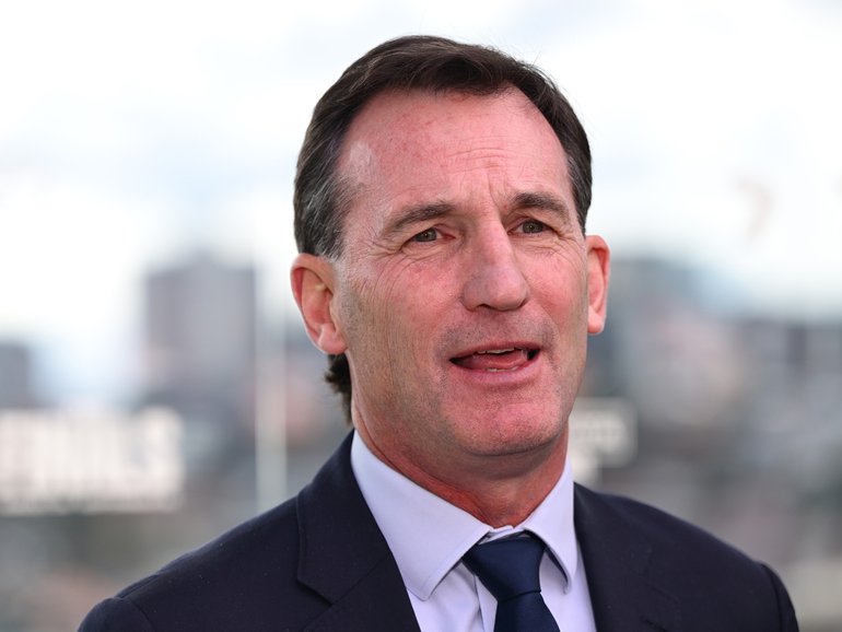 AFL CEO Andrew Dillon speaking on Monday.