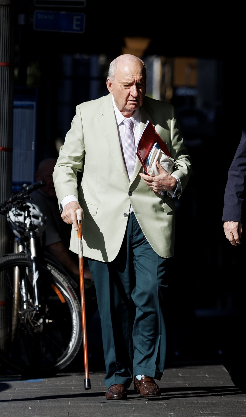 Veteran broadcaster Alan Jones battling allegations he sexually touched or indecently assaulted a number of young men. 