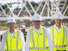 Premier Roger Cook, Prime Minister Anthony Albanese and Minister for Defence, Richard Marles at BAE Systems Henderson Andrew Ritchie