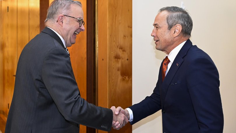 Prime Minister Anthony Albanese (left) has vowed to give Western Australia its ‘fair share’ of GST. Picture: NewsWire / Martin Ollman