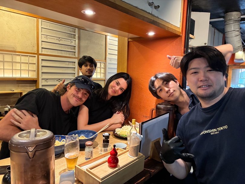 Jacob Elordi and Kendall Jenner in Tokyo in June.