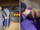 A missing woman has been found chained by her neck, gagged and tied to a mattress at her ex-boyfriend’s home after allegedly being held captive for five days.