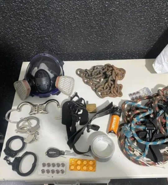 Various items were seized from the home in Brazil.