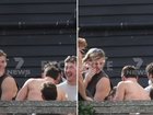 Richmond players have been caught on camera celebrating their Mad Monday. 
