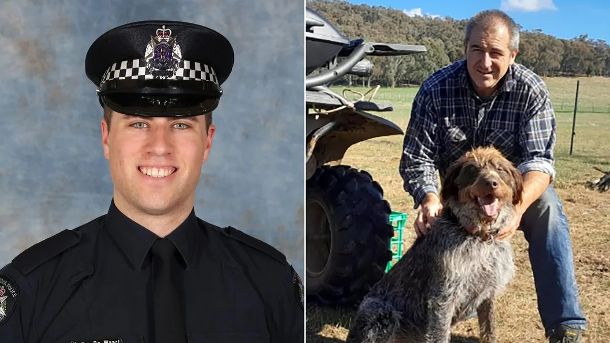 Porepunkah police shooting: Memorials for Neal Thompson and Vadim de Waart-Hottart unveiled in Victoria