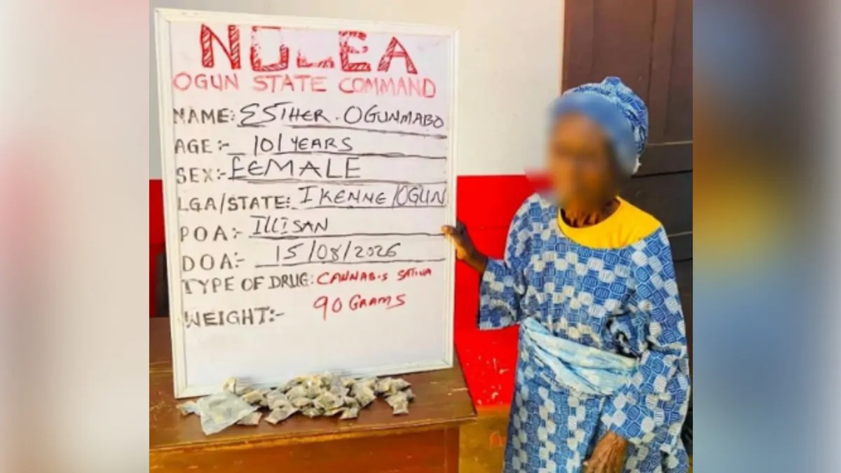 Nigeria: Great grandmother, Esther Ogunmabo, aged 101, arrested for allegedly dealing cannabis to locals