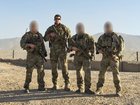 SAS corporal Ben Roberts-Smith and three members of his team in Afghanistan in 2012. Potential witnesses in his war crimes trial will have to apply to a judge to remain anonymous.