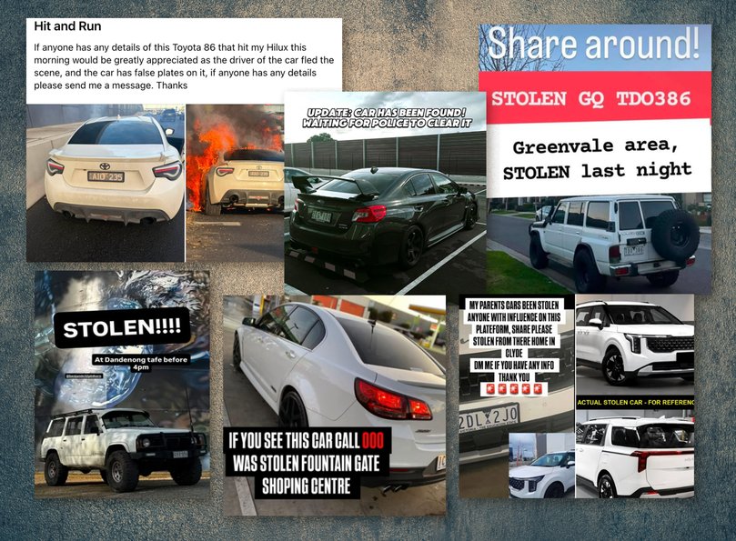 Owners have turned to social media to find their cars and help others.