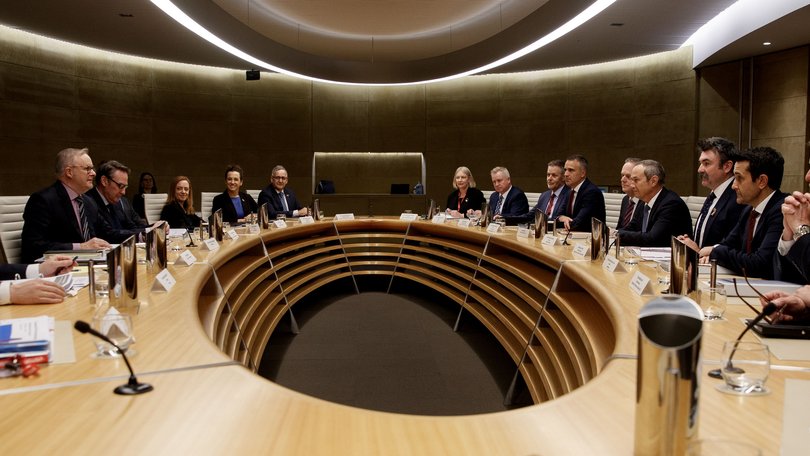 Prime Minister Anthony Albanese with State Premiers and Chief Ministers during National Cabinet in Sydney.