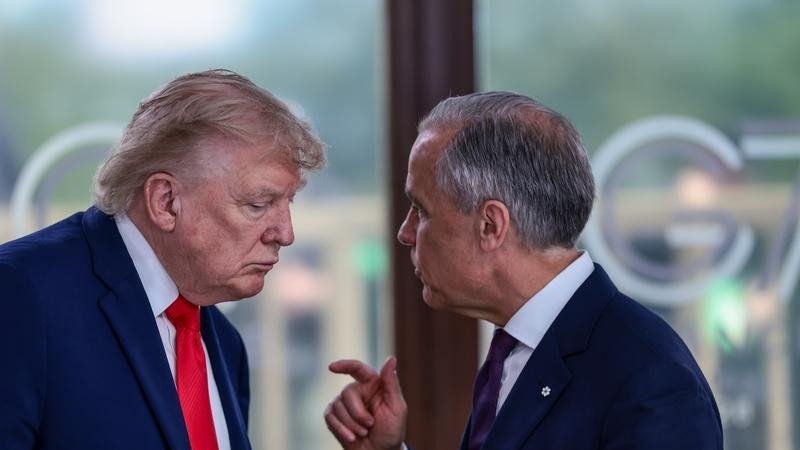 Mark Carney and Donald Trump.