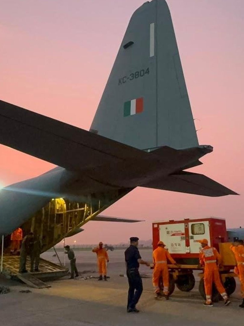 the Indian Air Force says it will fly more supplies into Nepal. Picture: X