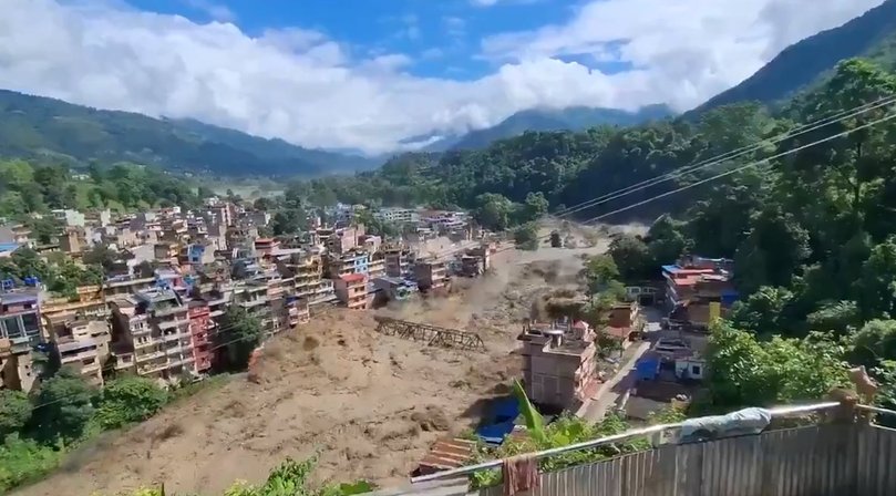 Flash flood causes widespread destruction in northern Nepal