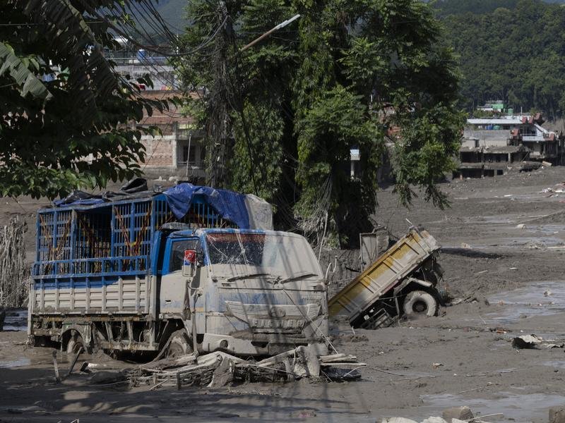 There's a total of 34 Australians who are missing along the Himalayan border after flash flooding. (EPA PHOTO)