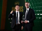 Telstra AFL Rising Star, Jagga Smith of the Blues and AFLPA Best First Year Player, Harry Dean. 