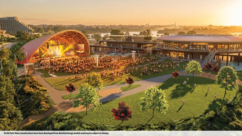 Artists impression of Perth Park.