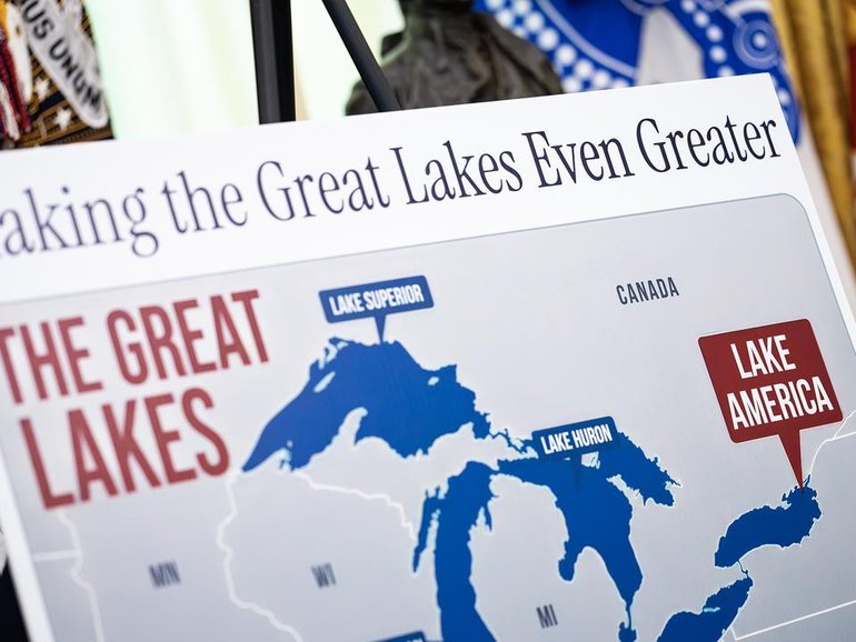 President Donald Trump signed an order adding Lake America to the US geographic naming service. (EPA PHOTO)
